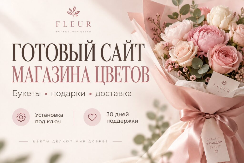 FLEUR — рекламная обложка готового сайта