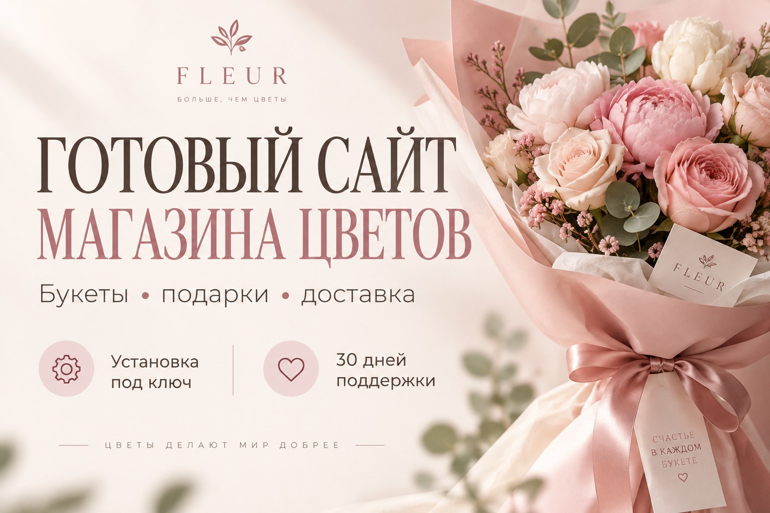 FLEUR — рекламная обложка готового сайта