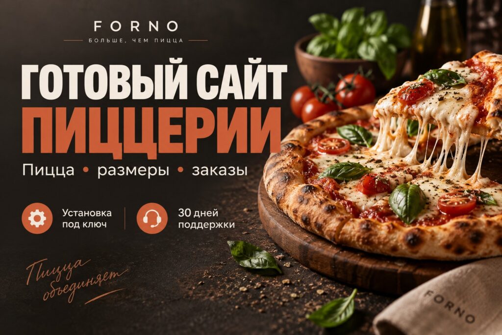 FORNO — рекламная обложка готового сайта
