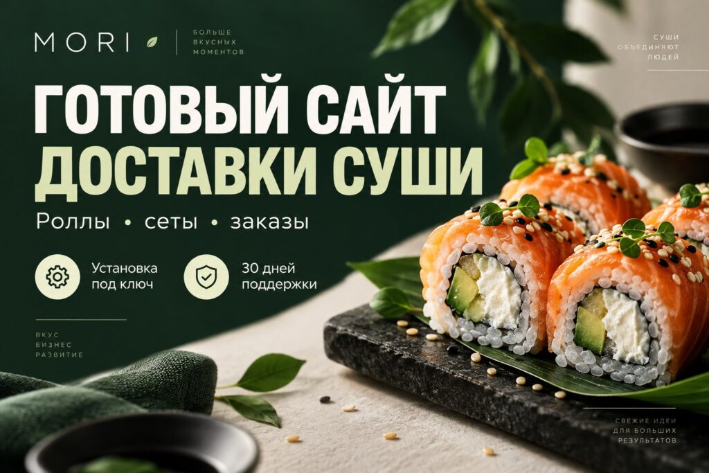 MORI — рекламная обложка готового сайта